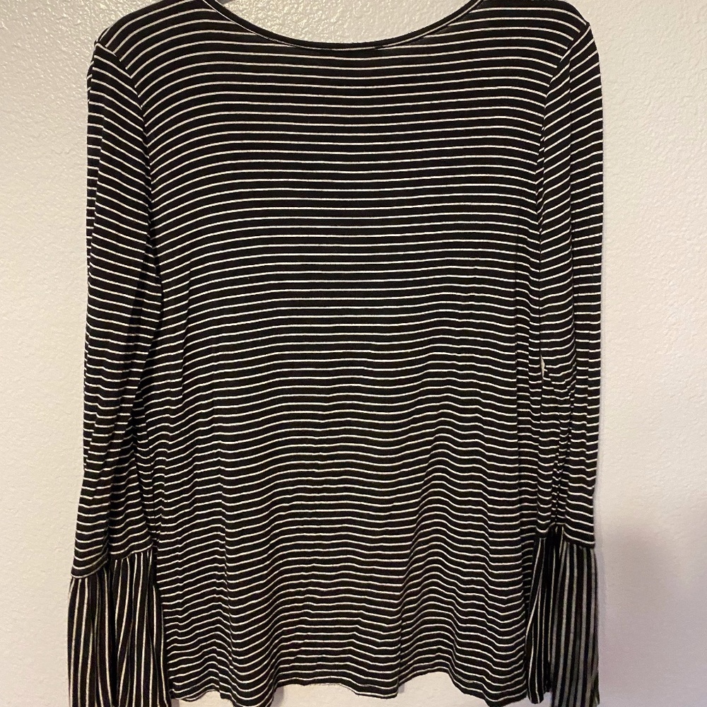 DOWNEAST black and white striped long sleeve